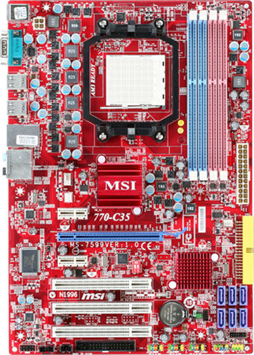 MSI 770-C35 motherboard AMD 770 Socket AM3 ATX
