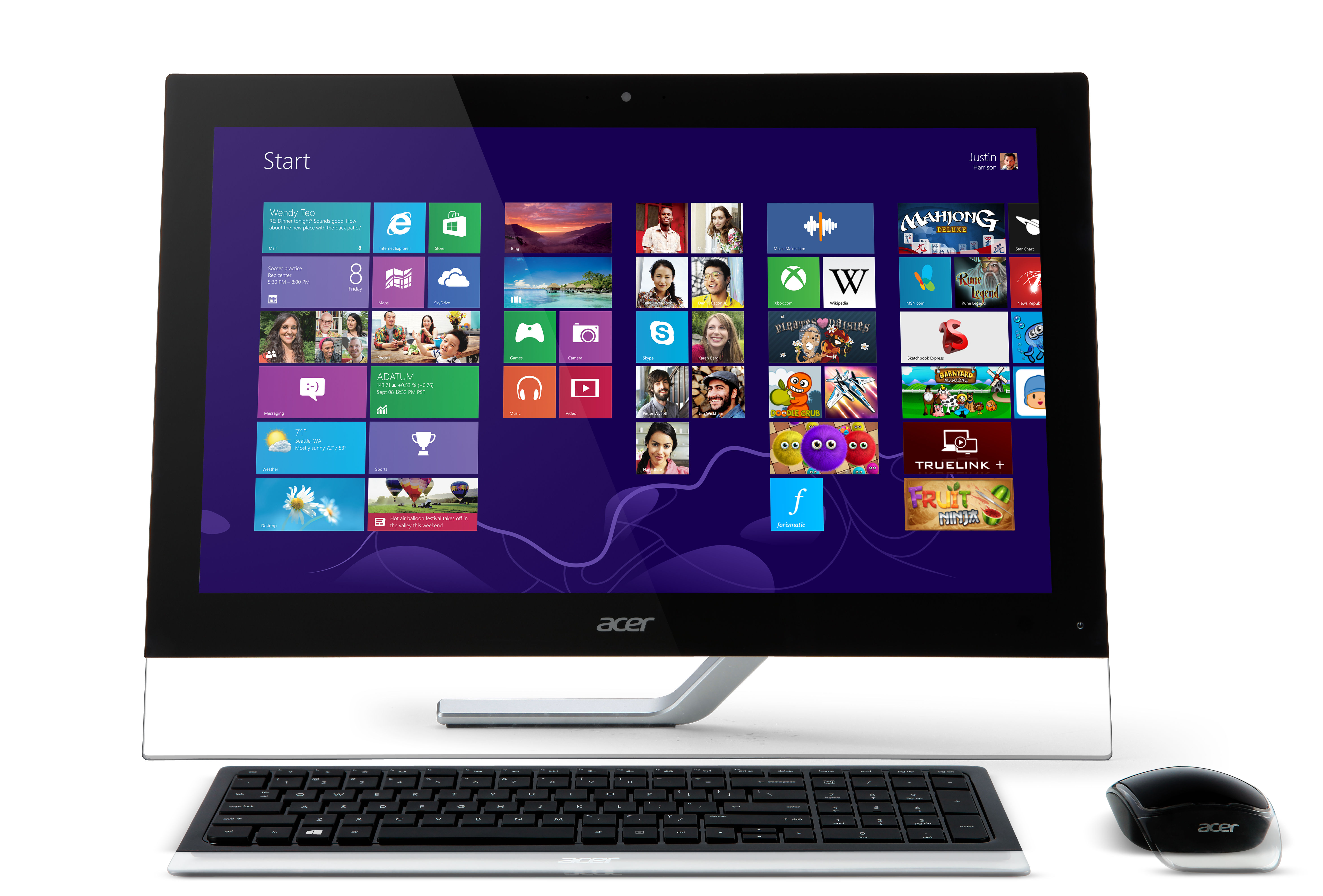 Acer Aspire U5-610 Intel® Core™ i5 i5-4200M 58.4 cm (23") 1920 x 1080 pixels Touchscreen All-in-One PC 8 GB DDR3-SDRAM 1 TB HDD NVIDIA® GeForce® GTX 760M Windows 8 Black