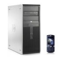 HP dc7900 CMT + iPAQ Voice Messenger Intel® Core™2 Quad Q9400 2 GB DDR2-SDRAM 500 GB Intel® GMA 4500M Windows Vista Business Mini Tower PC