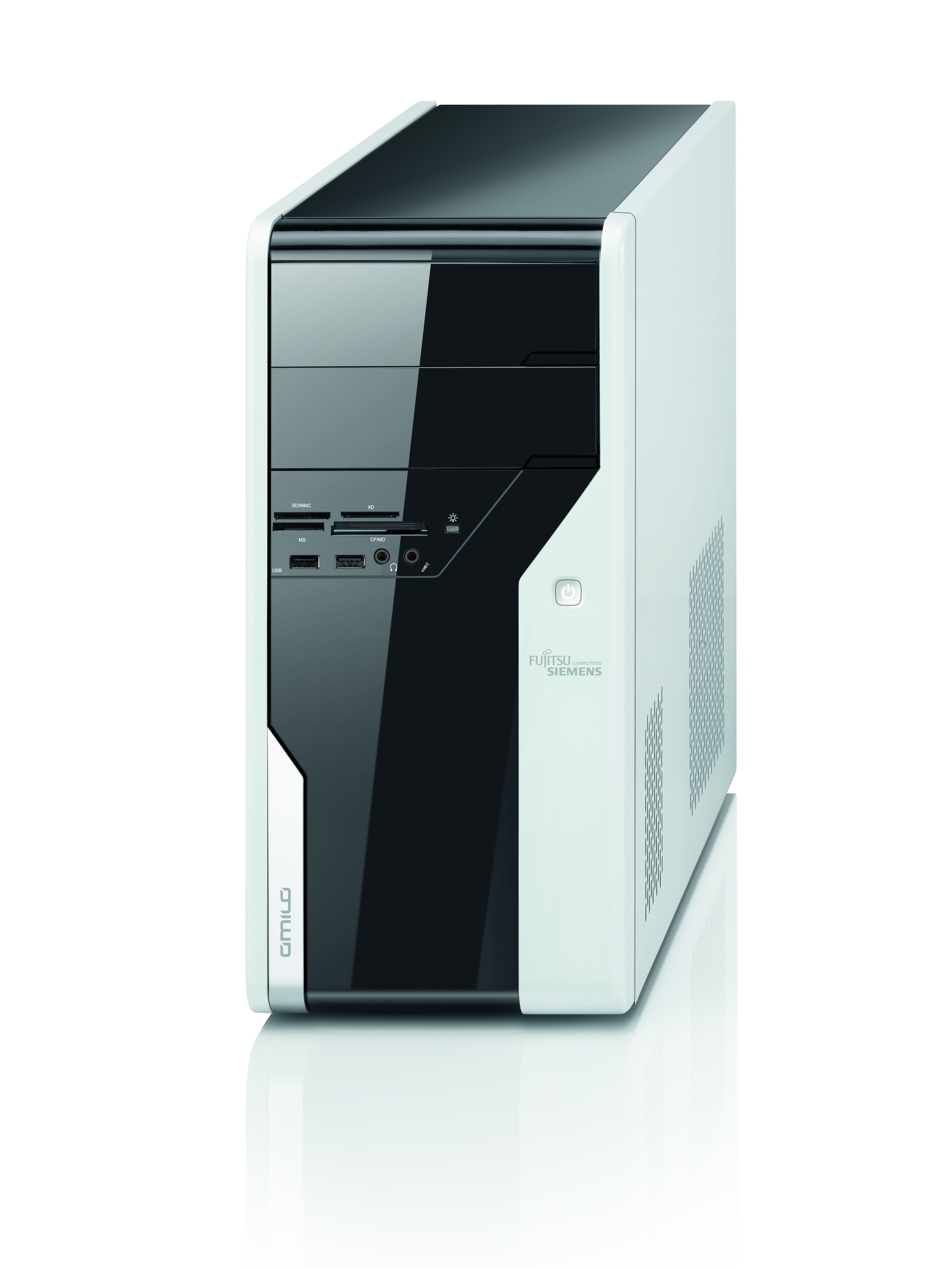 Fujitsu AMILO Desktop Pi 3630 Intel® Core™2 Quad Q8200 2 GB 500 GB NVIDIA® GeForce® 9800 GT Windows Vista Home Premium Micro Tower PC