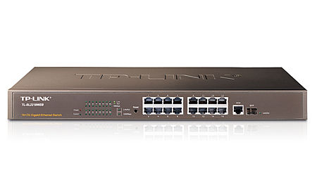 TP-Link 16-Port 10/100Mbps + 2-Port Gigabit Web Smart Switch Managed