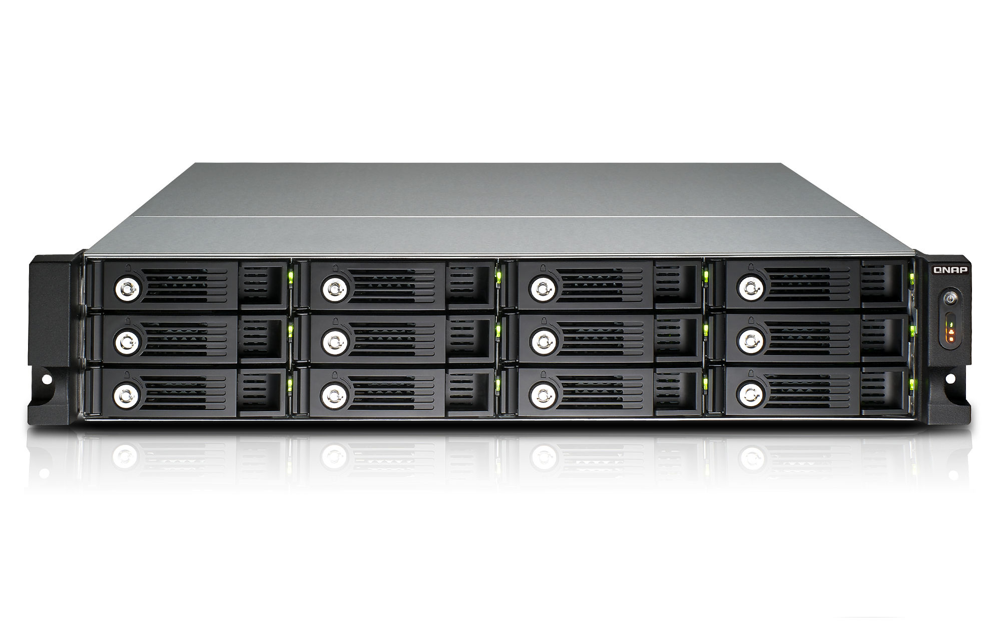 QNAP TS-1269U-RP-US NAS/storage server Rack (2U) Intel Atom® D2700 2 GB DDR3 0 TB Black