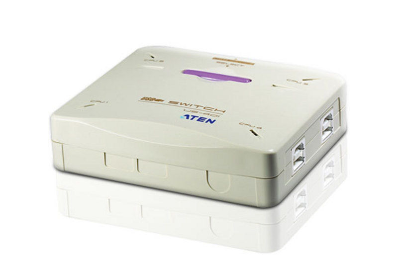 ATEN 4-Port USB Peripheral Switch 480 Mbit/s White