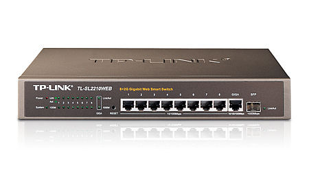 TP-Link 8-Port 10/100Mbps + 2-Port Gigabit Web Smart Switch Managed
