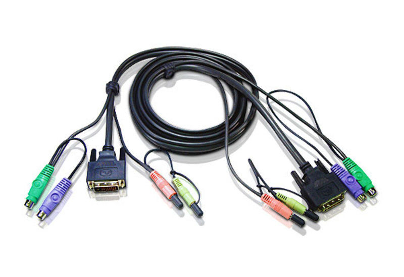 ATEN PS/2 KVM cable Black 1.8 m