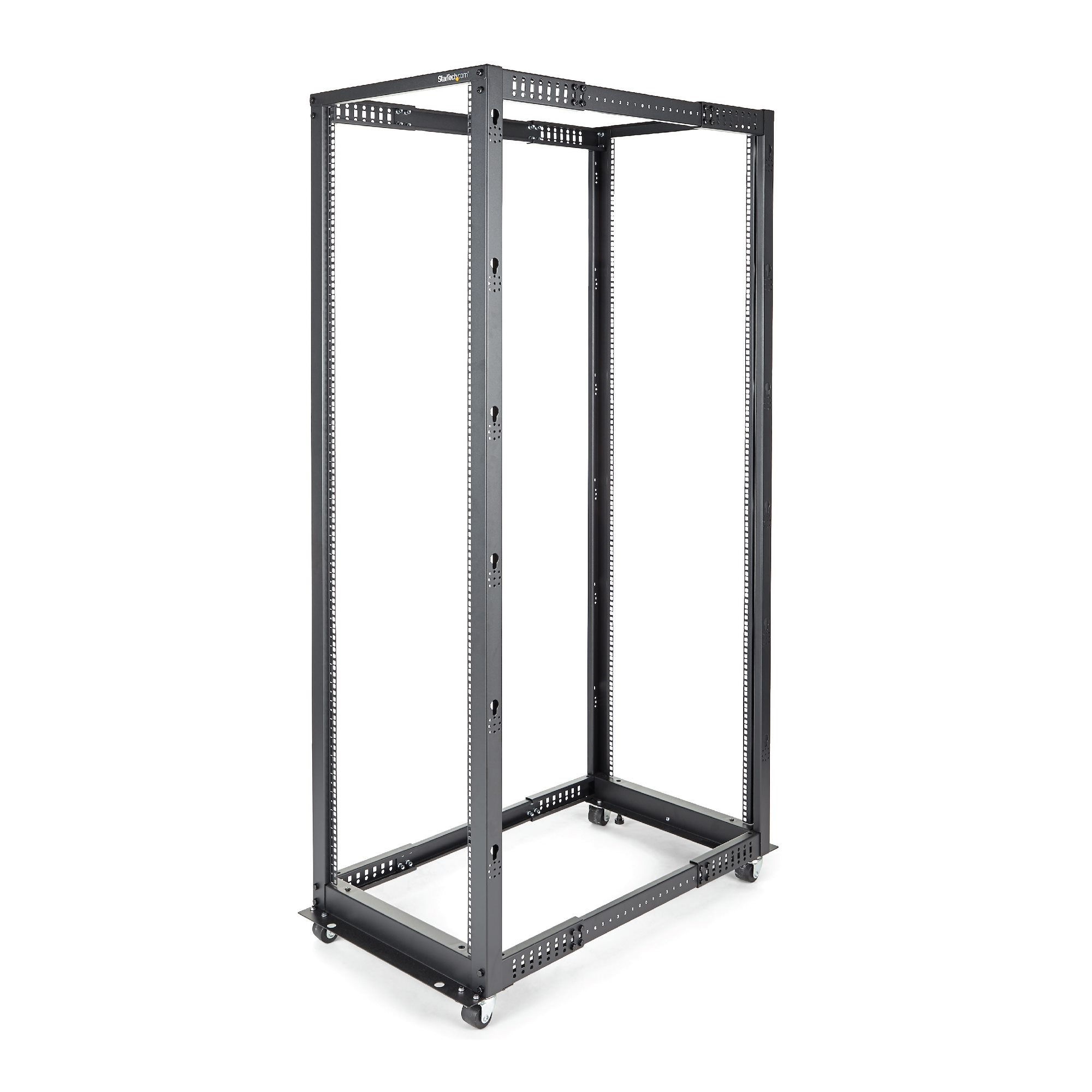 StarTech.com 4POSTRACK42 42U 4-Post Open Frame Server Rack with Casters