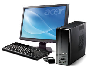 Acer Aspire X3200 + X193HQ AMD Athlon X2 5400+ 3 GB DDR2-SDRAM 320 GB NVIDIA® GeForce® G100 Windows Vista Home Premium SFF PC Black