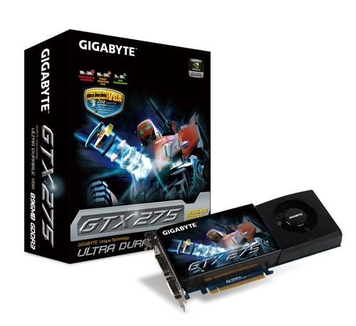 GIGABYTE GV-N275UD-896H graphics card GeForce GTX 275 GDDR3