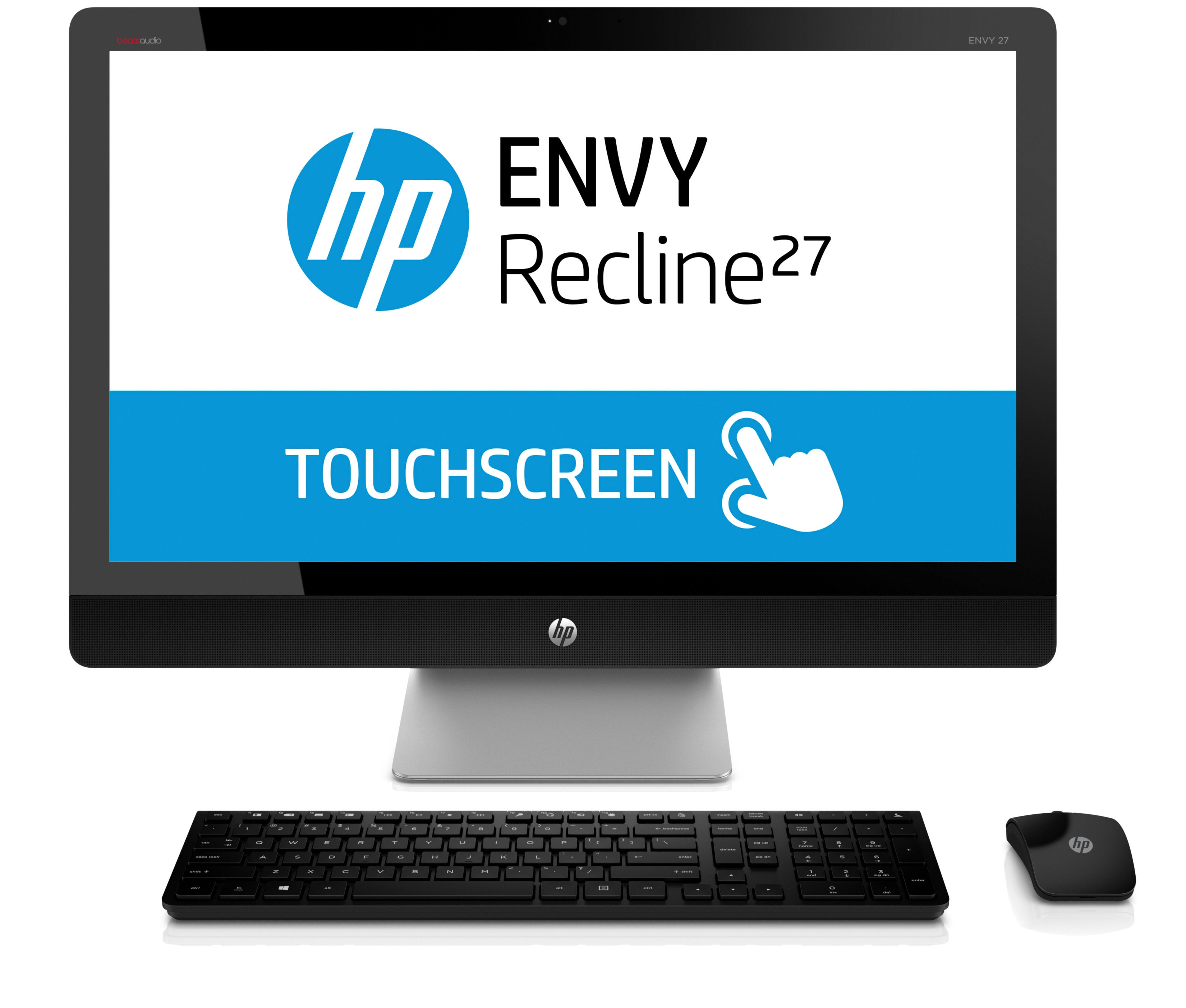 HP ENVY Recline 27-k040ea TouchSmart Intel® Core™ i7 i7-4770T 68.6 cm (27") 1920 x 1080 pixels Touchscreen All-in-One PC 8 GB DDR3-SDRAM 1 TB HDD NVIDIA® GeForce® GT 730A Windows 8 Black, Silver