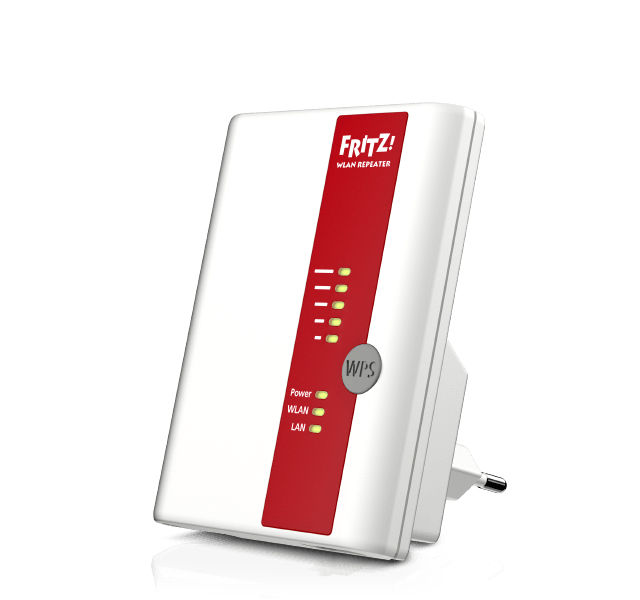 FRITZ! WLAN Repeater 450E International 450 Mbit/s Red, White