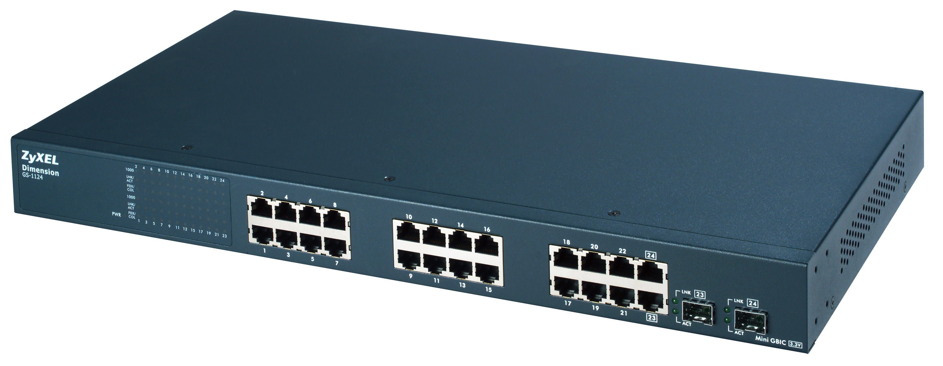 Zyxel GS-1124 network switch Unmanaged Blue