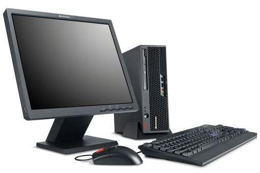 Lenovo ThinkCentre M57p Intel® Core™2 Duo E8400 1 GB DDR2-SDRAM 160 GB Intel® GMA 3100 Windows Vista Business SFF PC Black