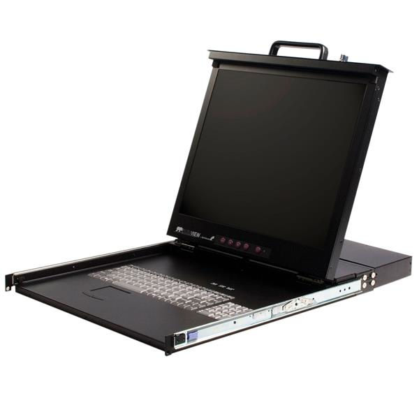 StarTech.com 1U 17" Rackmount LCD Console with Integrated 16 Port KVM Switch
