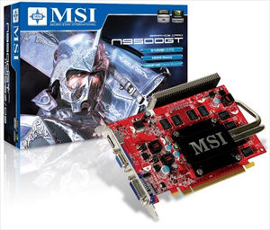 MSI N95GT-MD512Z graphics card GeForce 9500 GT GDDR2