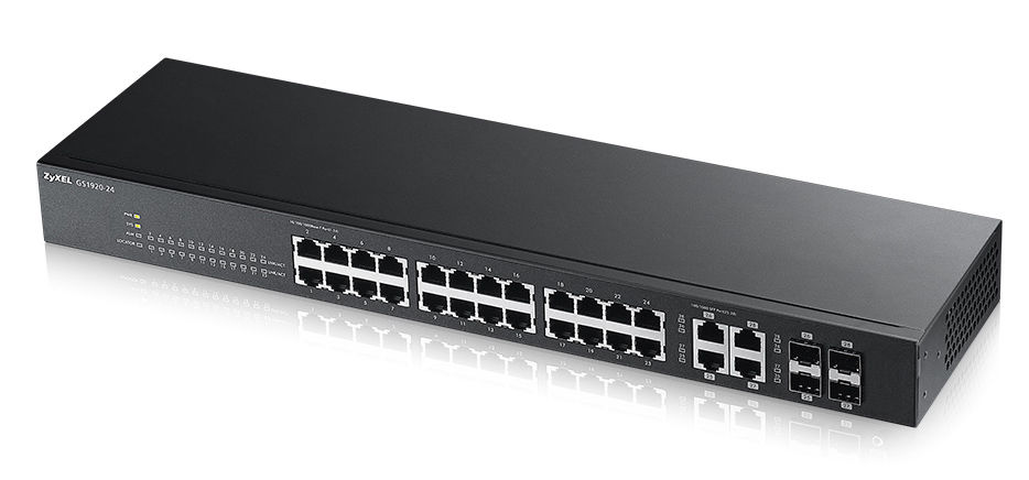 Zyxel GS1920-24 network switch Managed L2 Gigabit Ethernet (10/100/1000) 1U Black