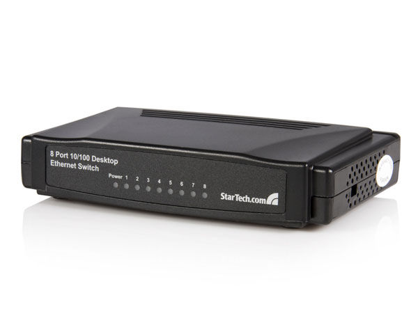 StarTech.com 8 Port 10/100 Mbps Fast Ethernet Switch Managed L2 Black