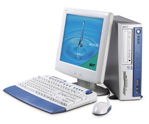 Acer desktop computer Intel® Pentium® 4 0.125 GB DDR-SDRAM 20 GB SFF PC