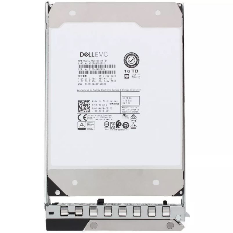 24HF9 - Dell 16TB 7200RPM SAS 12Gb/s 3.5-Inch Hard Drive