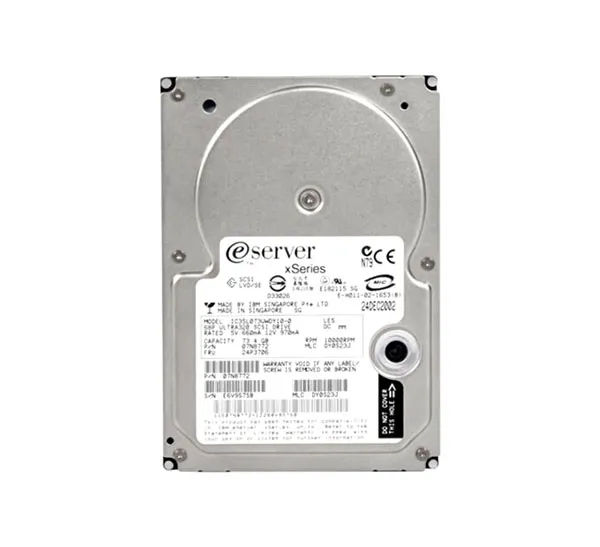 24P3706 - IBM 73.4GB 10000RPM SCSI 320MB/s 3.5-in Hard Drive