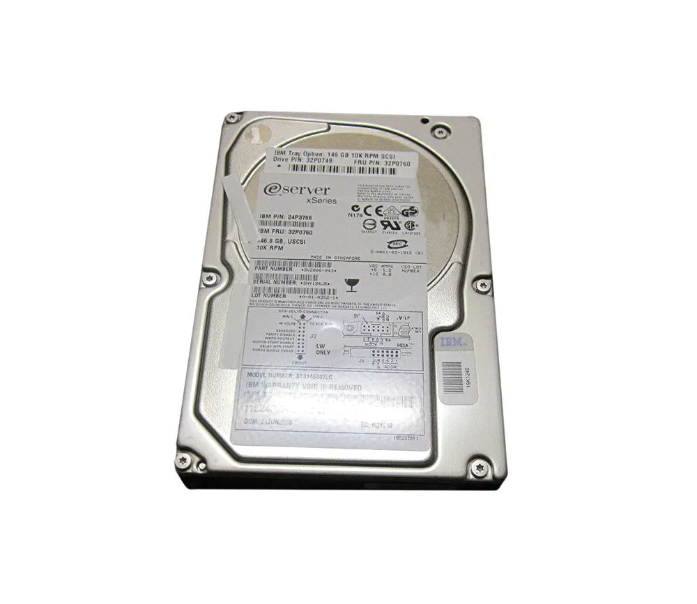 24P3766 - IBM 146GB 10000RPM SCSI 160MB/s 3.5-in Hard Drive