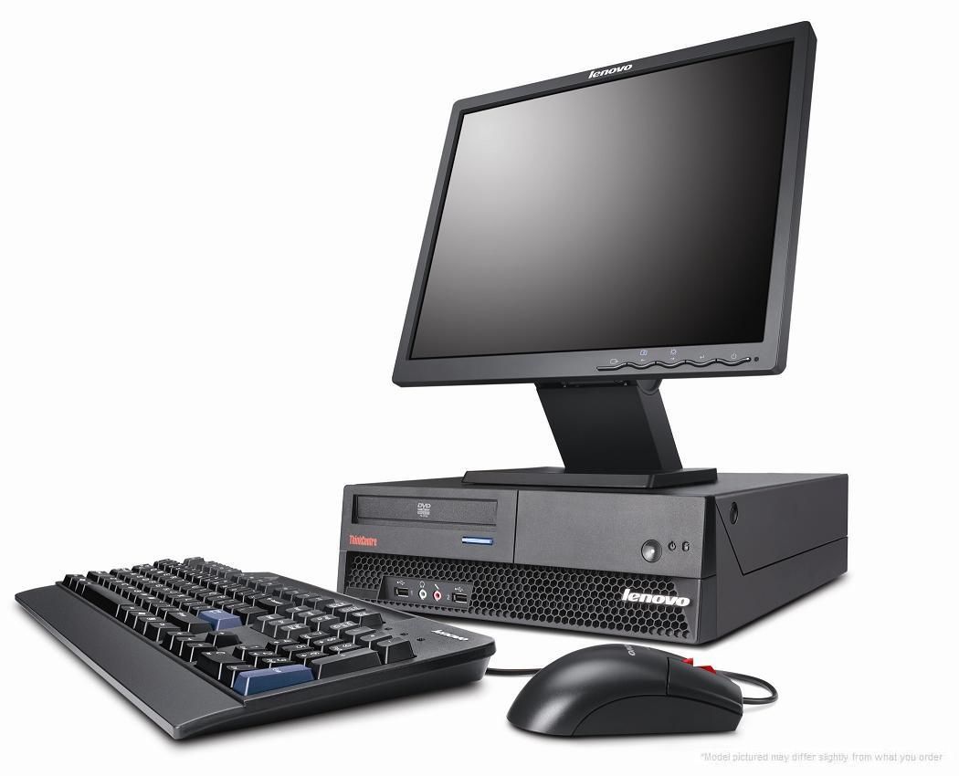 Lenovo ThinkCentre M57e Intel® Core™2 Duo E4600 1 GB DDR2-SDRAM 160 GB Intel® GMA 3100 Windows Vista Business SFF PC Black