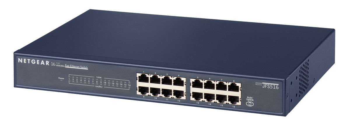 NETGEAR ProSafe 16-Port 10/100 Rackmount Switch Unmanaged