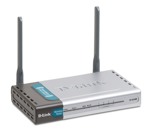 D-Link DI-624M wireless router Black, Stainless steel
