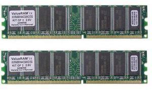 Kingston Technology ValueRAM 2GB DDR400 CL3 SDRAM KIT memory module DDR 184-pin DIMM