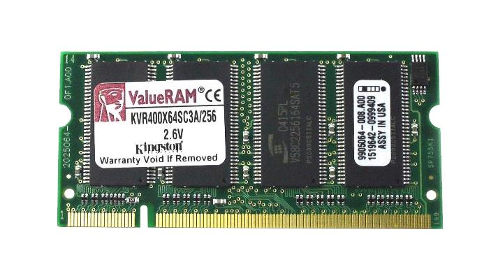 Kingston Technology ValueRAM 256MB 400MHz DDR memory module 0.25 GB 200-pin SO-DIMM