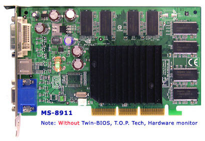 MSI FX5200-TD128 graphics card GeForce FX 5200 GDDR