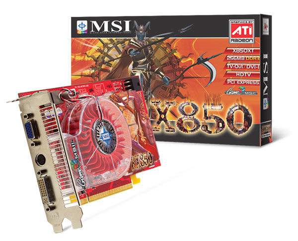 MSI RX850XT-TD256E graphics card GDDR3