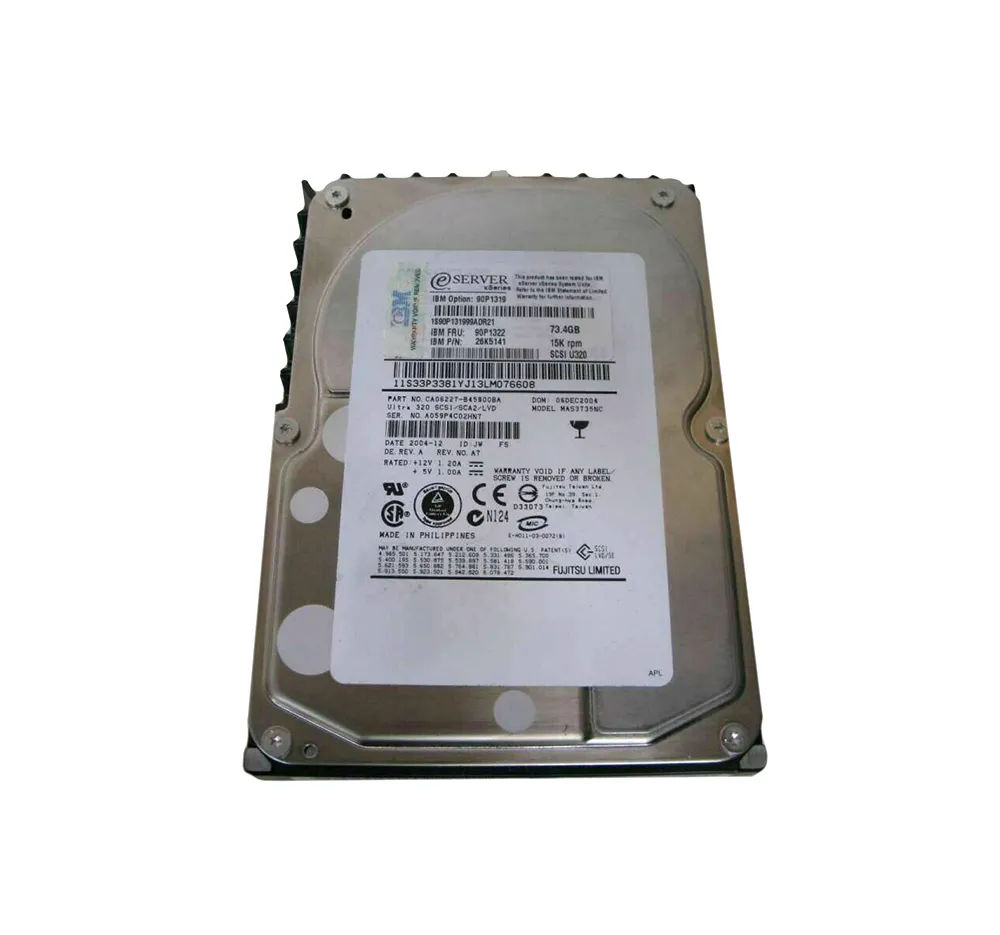 26K5141 - IBM 73.4GB 15000RPM SCSI 320MB/s 3.5-in Hard Drive
