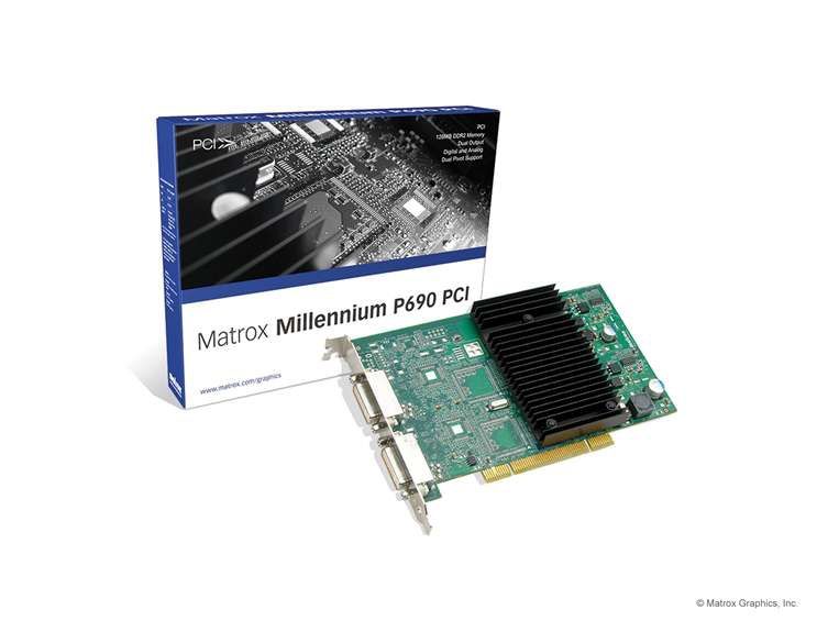 Matrox P69-MDDP128F graphics card GDDR2