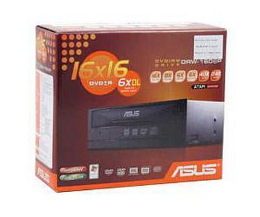 ASUS DVD+/-RW DUAL DRW1608P/D Black Bulk optical disc drive Internal DVD±R/RW