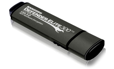 iStorage Kanguru Defender Elite300, 64GB USB flash drive USB Type-A 3.2 Gen 1 (3.1 Gen 1) Black, Grey