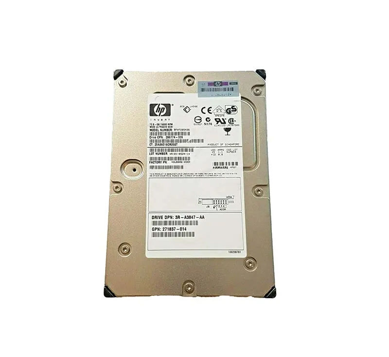 286774-006 - HP 72.8GB 15000RPM SCSI 320MB/s 3.5-in Hard Drive