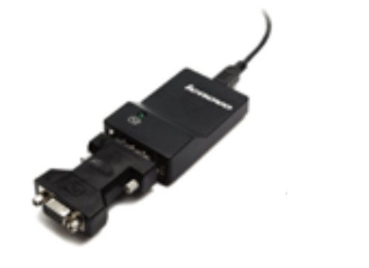 Lenovo USB-to-DVI Monitor Adapter USB graphics adapter Black