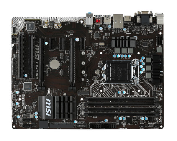 MSI Z170A PC Mate Intel® Z170 LGA 1151 (Socket H4) ATX
