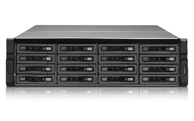 QNAP REXP-1620U-RP disk array 0 TB Rack (3U) Black