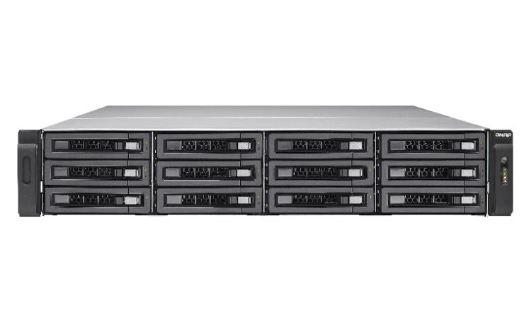 QNAP TS-EC1280U-RP NAS/storage server Rack (2U) Intel® Xeon® E3 V3 Family 4 GB DDR3 0 TB QNAP Turbo NAS System Grey