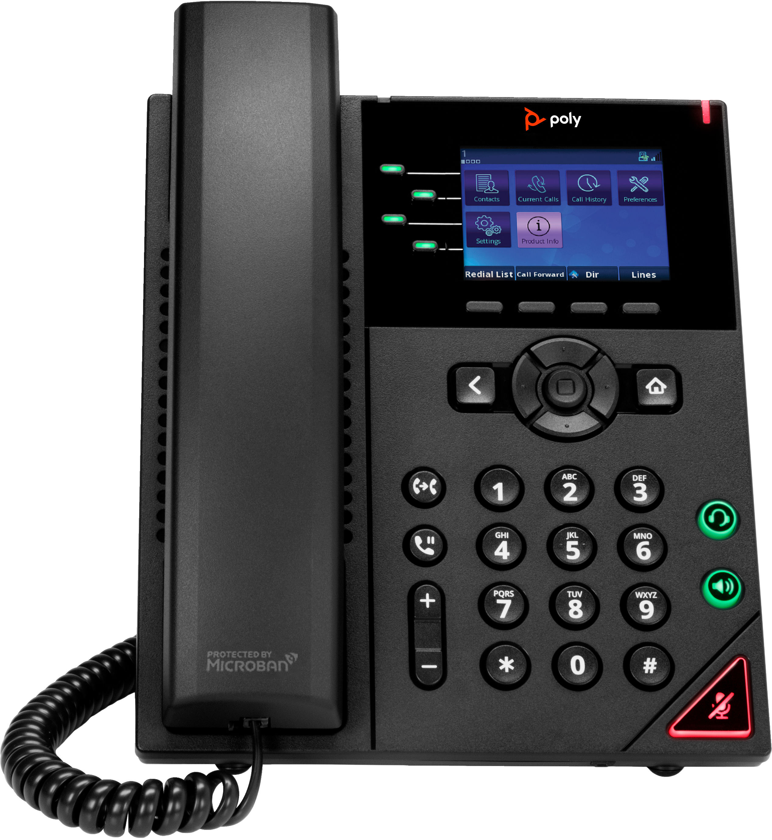 HP Poly Poly OBi VVX 250 4-Line IP Phone and PoE-enabled with Power Supply