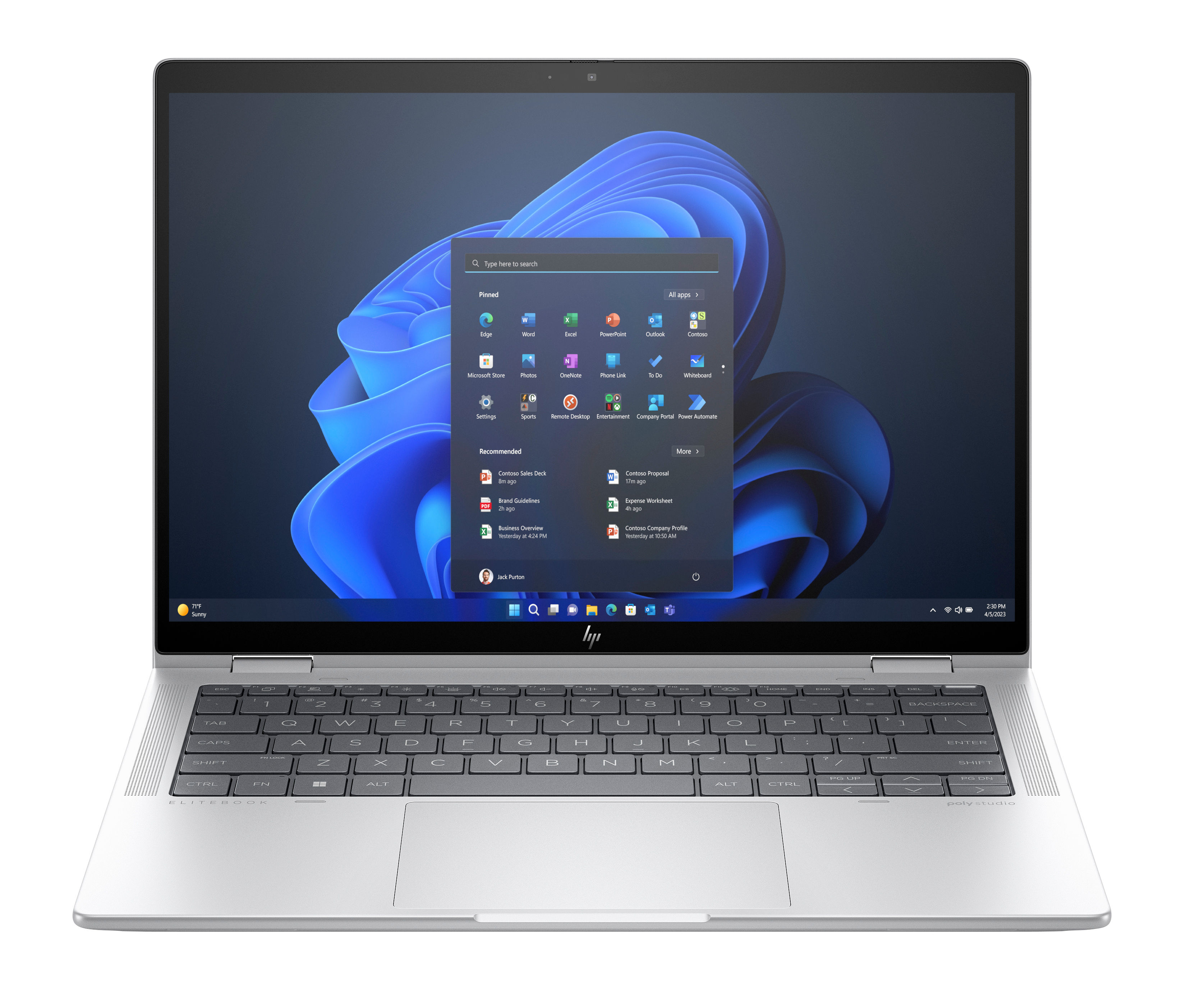 HP Elite x360 1040 G11 Intel Core Ultra 7 155H Hybrid (2-in-1) 35.6 cm (14") Touchscreen WUXGA 32 GB LPDDR5x-SDRAM 512 GB SSD Wi-Fi 6E (802.11ax) Windows 11 Pro Silver