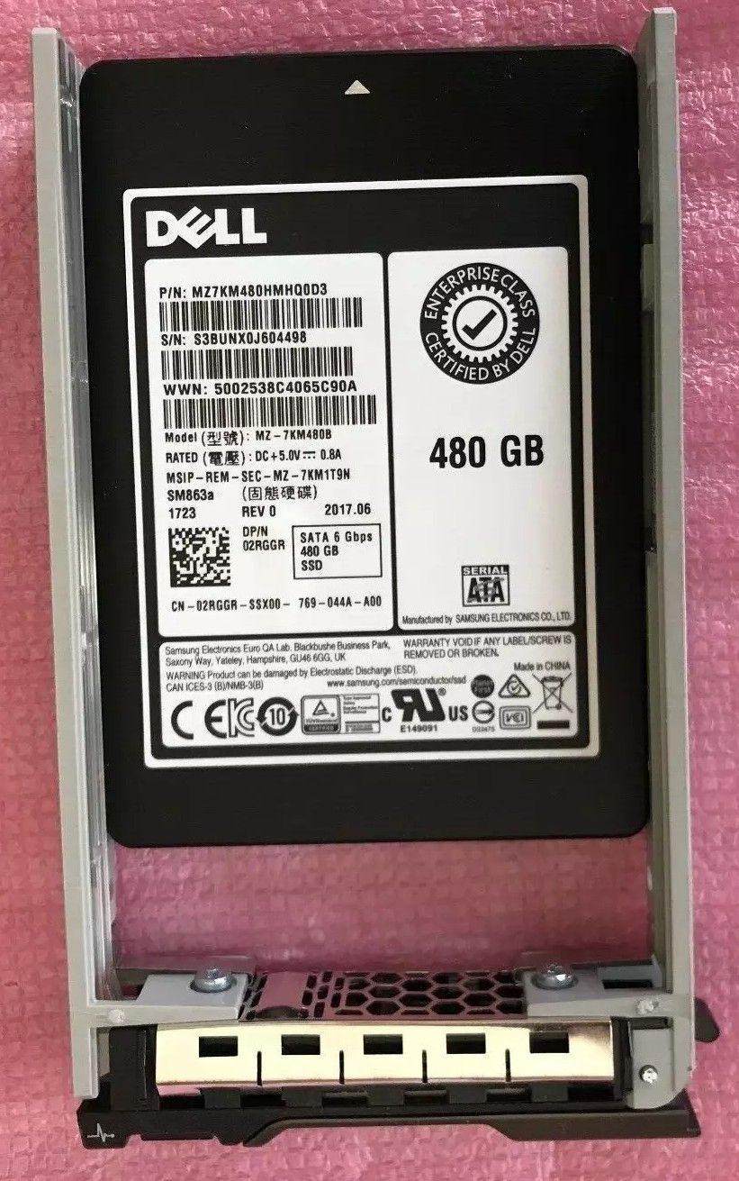 2RGGR - Dell 480GB SATA Multi-Level Cell SFF 2.5" Solid State Drive