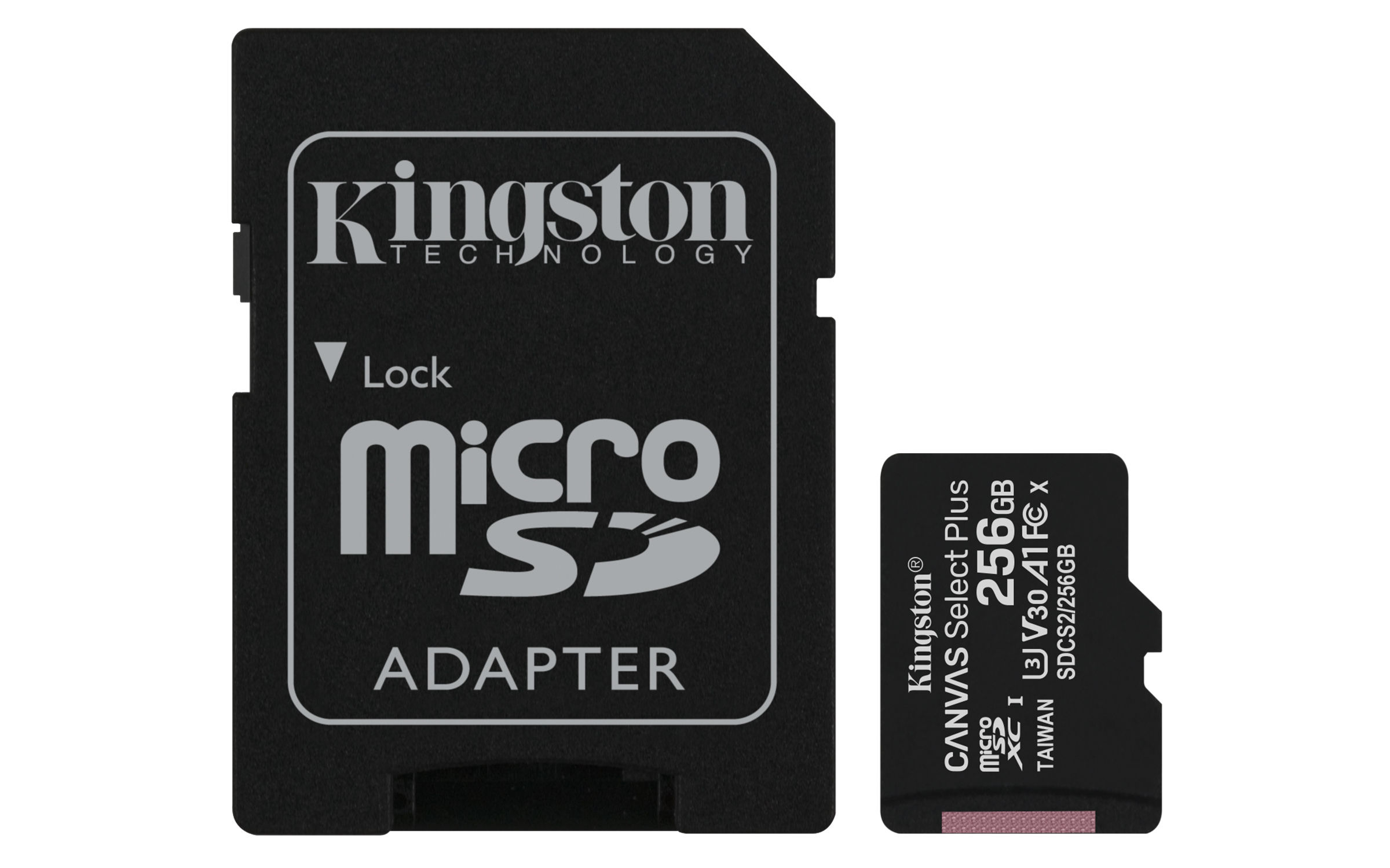 Kingston Technology Canvas Select 256GB micSDXC Plus 100R A1 C10 Card + ADP