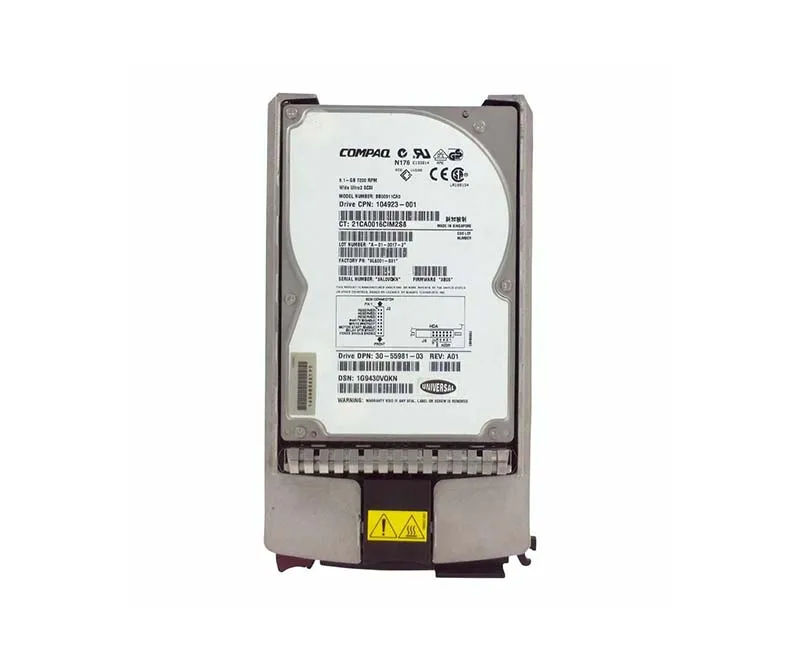 30-55981-03 - HP 9.1GB 7.2K Ultra-2 SCSI (LVD) 80-Pin 3.5-in HDD