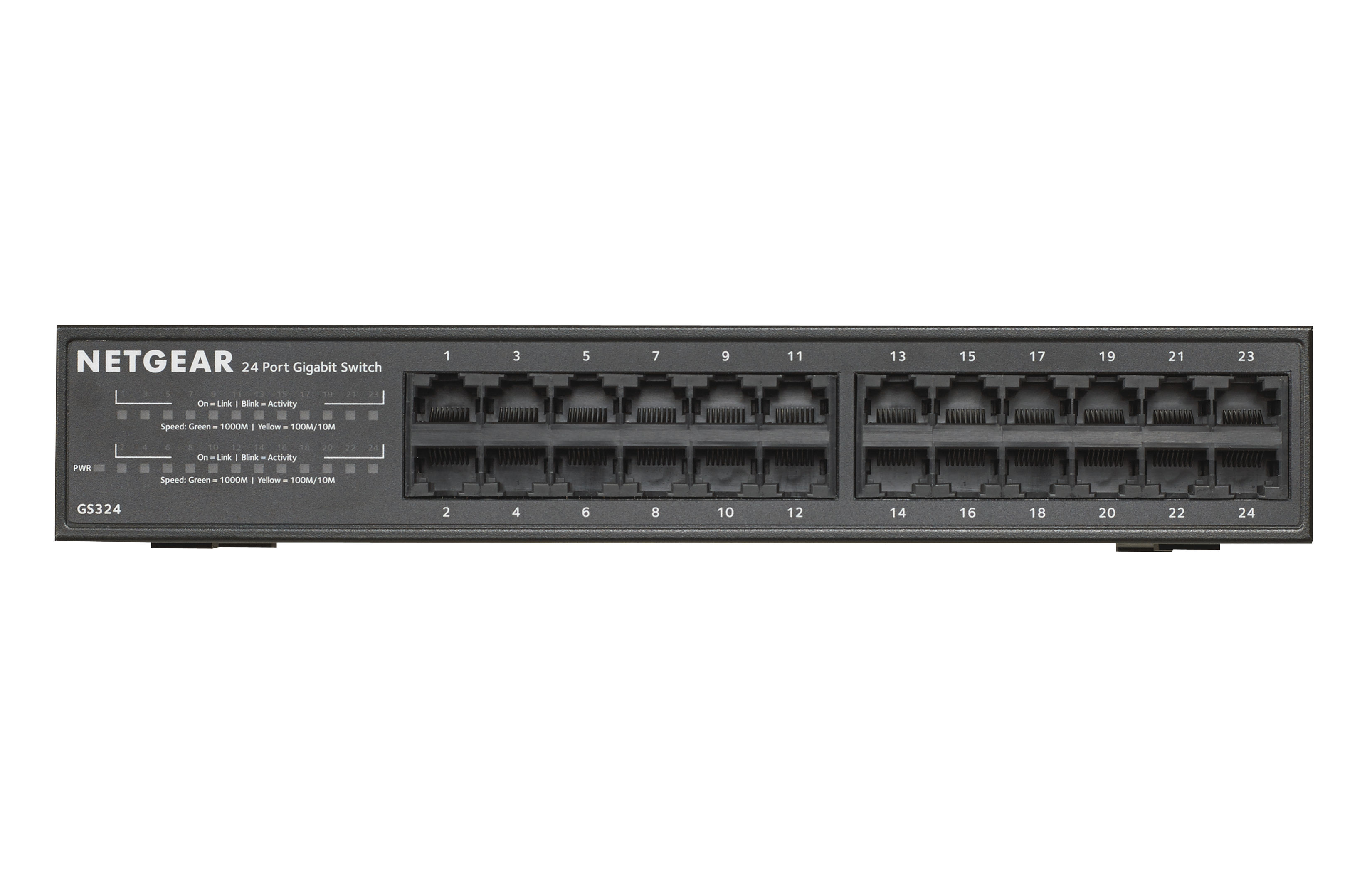 NETGEAR GS324 Unmanaged Gigabit Ethernet (10/100/1000) 1U Black