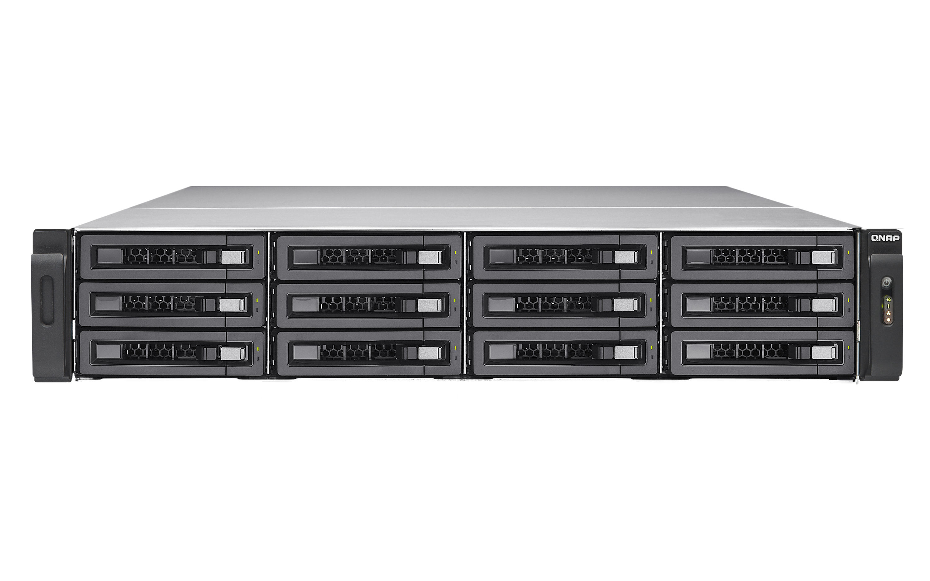 QNAP TS-EC1280U R2 NAS Rack (2U) Intel® Xeon® E3 V3 Family E3-1246V3 4 GB DDR3 0 TB QNAP Turbo NAS System Black