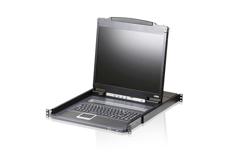 ATEN CL3000N rack console 48.3 cm (19") 1280 x 1024 pixels Aluminium Black 1U