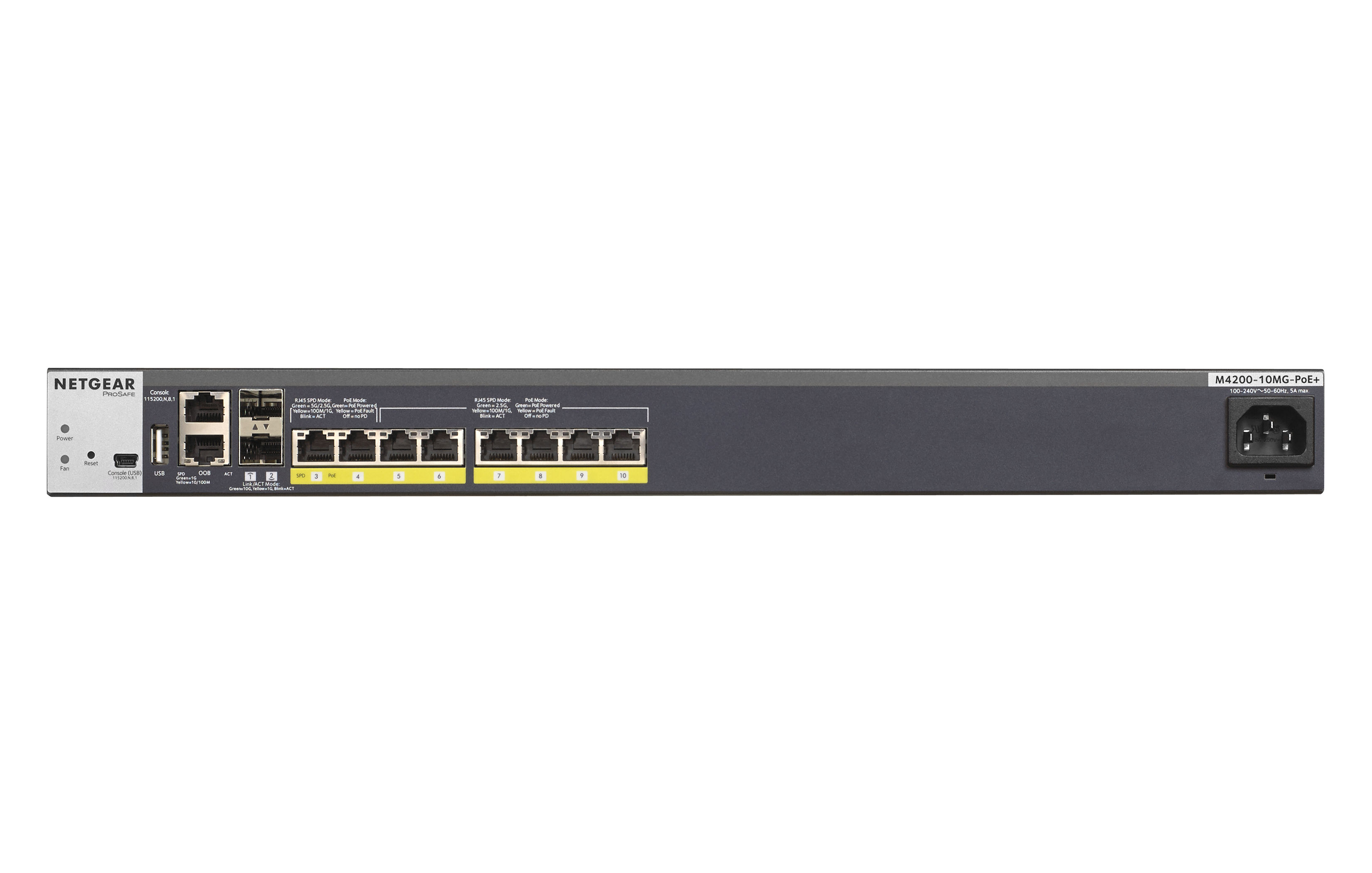 NETGEAR M4200-10MG-PoE+ Managed L2/L3 10G Ethernet (100/1000/10000) Power over Ethernet (PoE) 1U Graphite