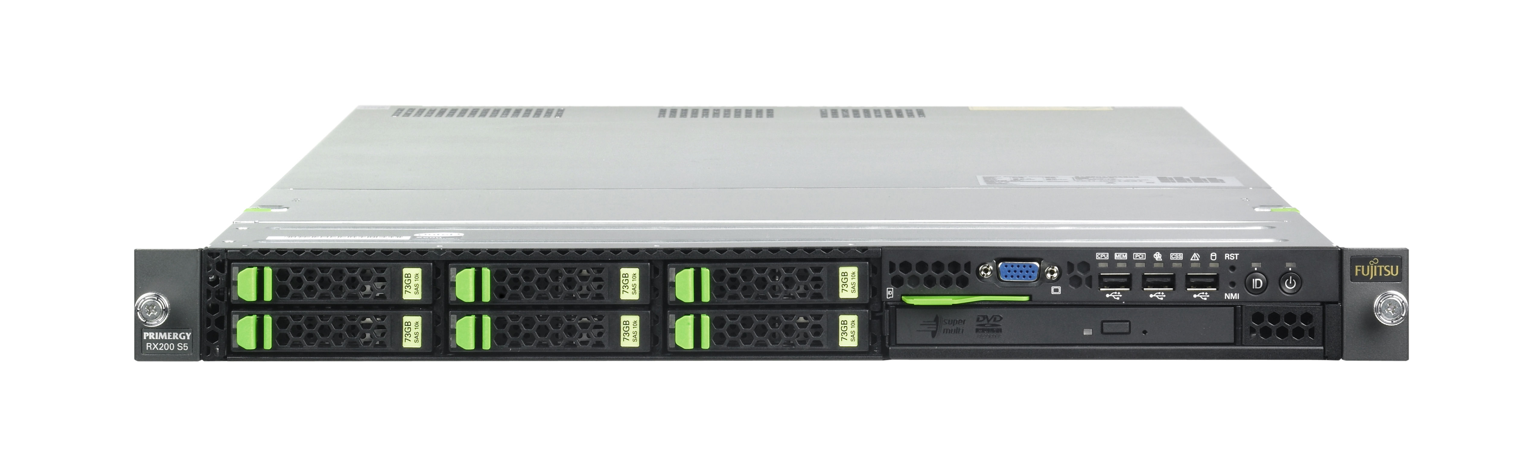 Fujitsu PRIMERGY RX200 S5 server 0 GB Rack (1U) Intel® Xeon® 5000 Sequence E5520 2.26 GHz 2 GB DDR3-SDRAM 770 W